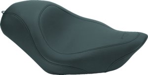 Kawasaki Vulcan 800 Two-Piece Seat with Driver Backrest - Mustang Motorcycle - Standard Touring - Black - `95-`05 Kawasaki Vulcan 800 Two-Piece Seat with Driver Backrest - Mustang Motorcycle - Standard Touring - Black - `95-`05